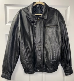 Vintage Van Halen Embroidered  Leather Biker Jacket