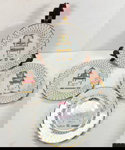 (4) Limoges French Chairs Collection Plates XVIII Century - Italian Baroque, English Style, & Empire: (4) Limoges French Chairs Collection Plates XVIII Century. The French Collection represents the most famous creations based on original 17th and 18th Century French Design. These are nice plates,
