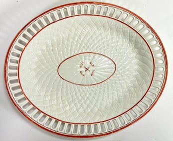Vintage Wedgwood Redlined Creamware Plate