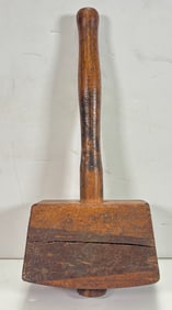 Antique Primitive Heavy Wooden Mallet/Hammer