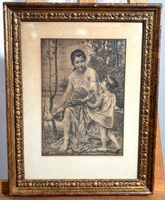"After The Bath" 1893  Antique Photograph by Francois-Alfred Delobbe