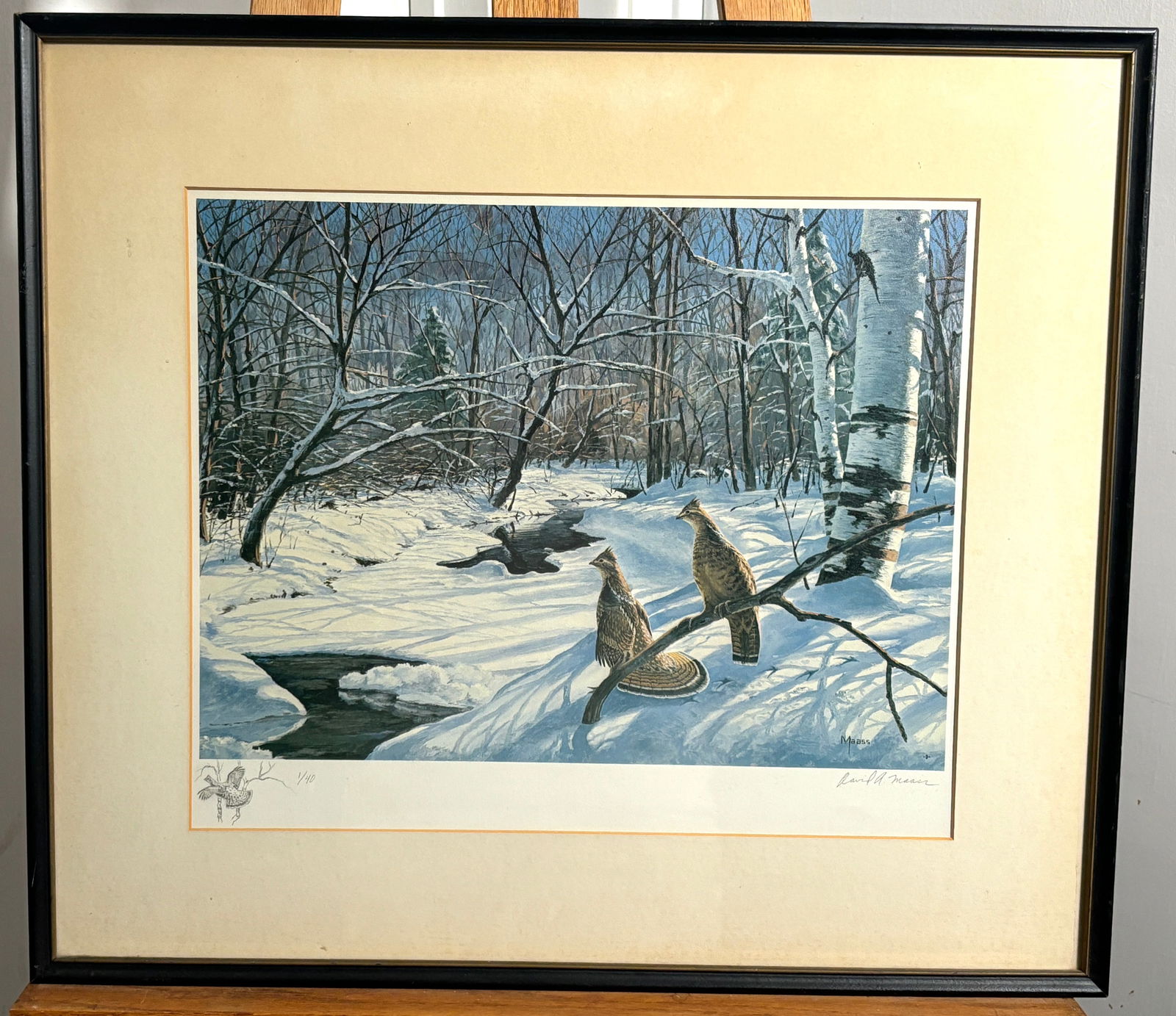 Ruffed Grouse Partridge Print Signed by David A. Maass 1/40 (1 of 4)