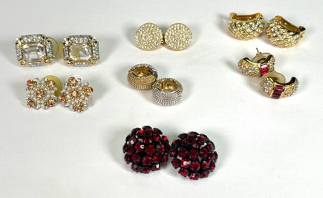 (7) Vintage Clipon/Stub Earrings - Christian Dior / Ralph Lauren / EP & More