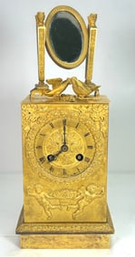 19th Century French Empire Cupids Love Pendulum