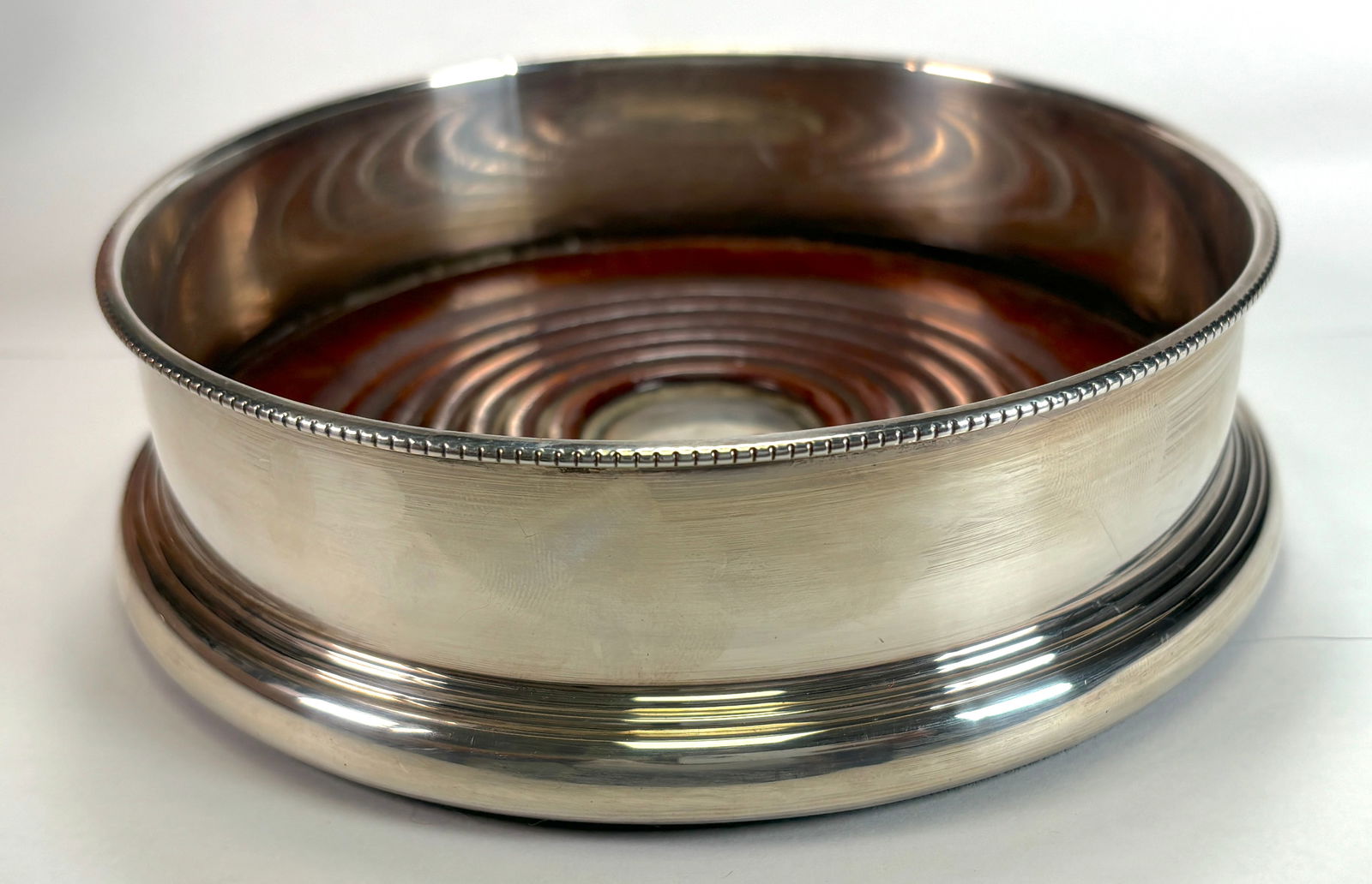 Vintage Barker Ellis Sterling Silver Wine Coaster: Vintage Barker Ellis Sterling Silver Wine Coaster. Elevate your wine presentation with this beautiful coaster. It combines functionality with classic elegance. It protects the surface of your tables w