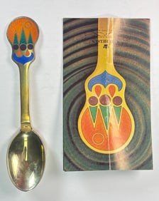 A. Michelsen Christmas Spoon: The Sun Kingdom - Lars Akirke - 1979- 24kt Gold Plated over 925 SS