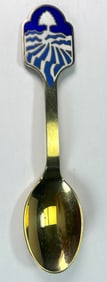 A. Michelsen Christmas Spoon - The Tree of Life - Bent Karl Jacobsen - 1986 - 24kt G.P. over 925 SS