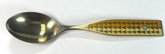 A. Michelsen Christmas Spoon - Winter Solstice - Rolf Middelboe - 1960 - 24kt G.P. over 925 S.S.