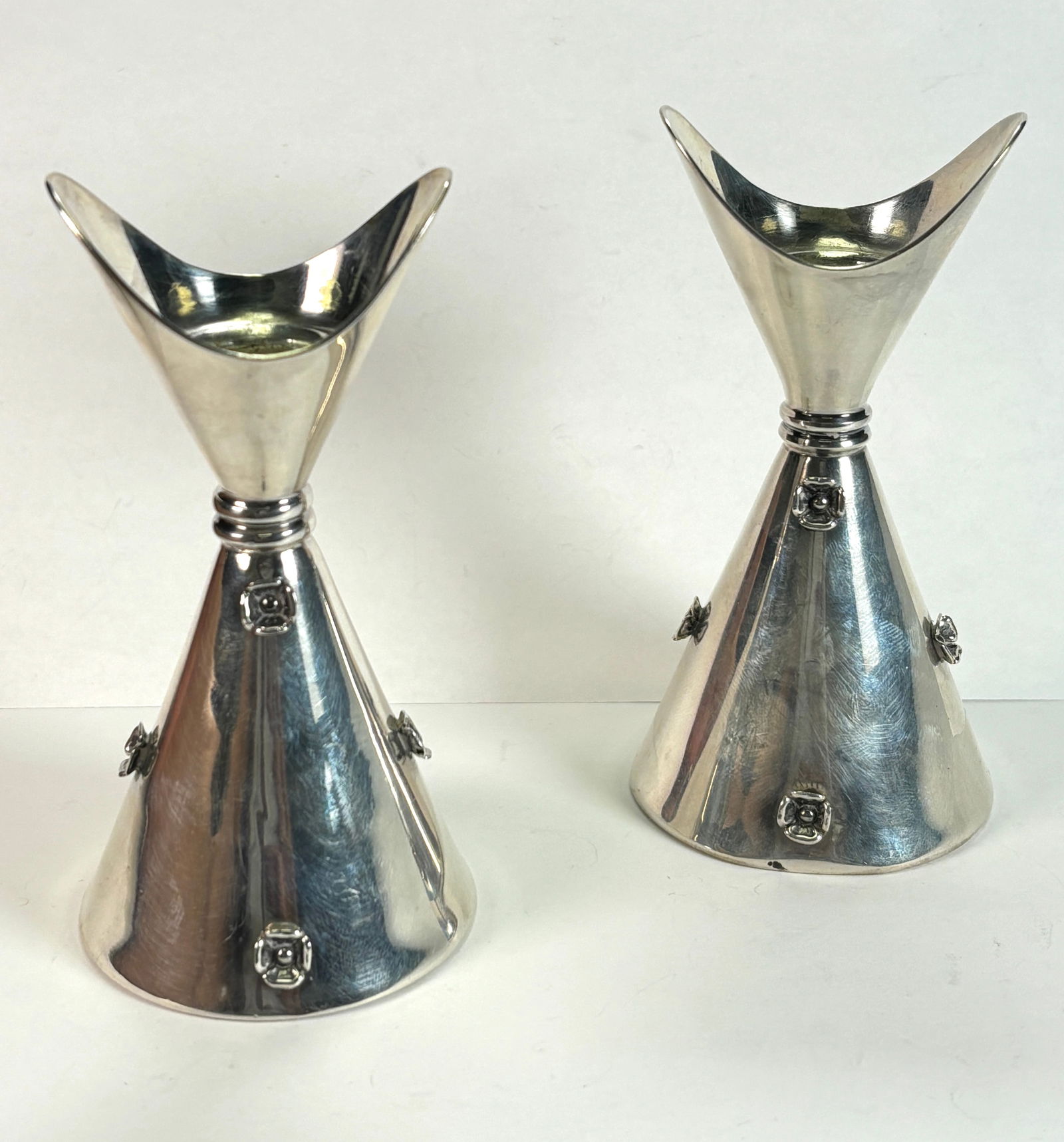 925 Sterling Silver Camusso Modern Candlesticks- Made in Peru (1 of 11)