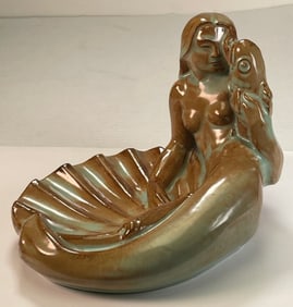 Gudmundur Einarsson Ceramic Mermaid Trinket Dish 1939