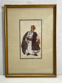 Nobleman - Mughal Miniature Framed Painting