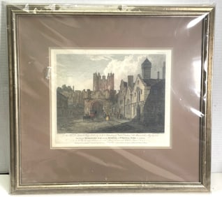 The view of Micklegate Bar and the Hospital of St. Thomas, York Drawn by T. Hearne , Engraved by W.