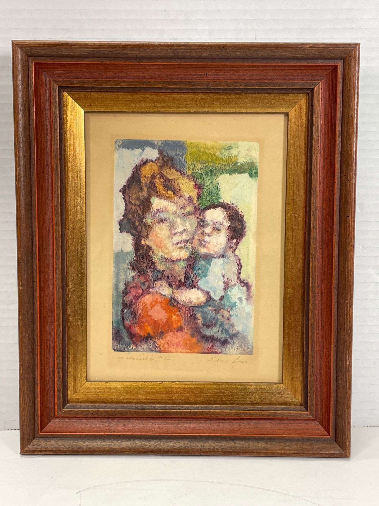 Maternité #16 by Edna Gass Pastel on Paper - Signed/Framed (1 of 4)