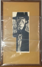 A/ Proof - Poster "Rooted Man" by Constantine Kermes '71 Signed/Framed