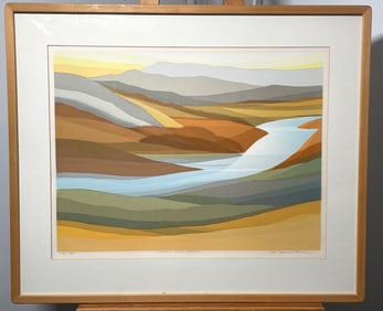 Hudson Valley River by Kensuke Wakeshima Serigraph 14 of 75