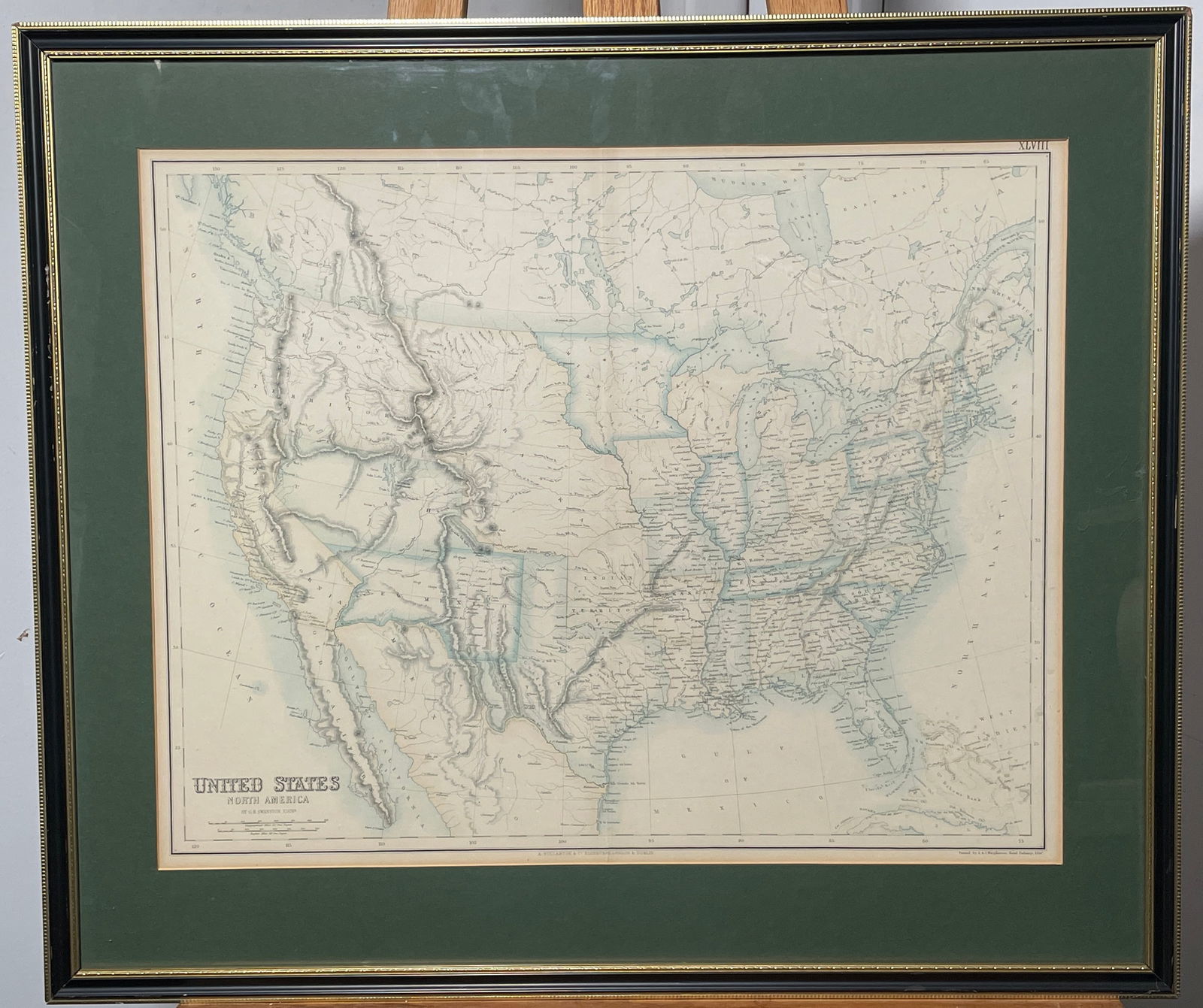 1872 United States North America by G.H. Swanston Edinburgh XLVIII - by Fullarton, A. & Co.; (1 of 7)