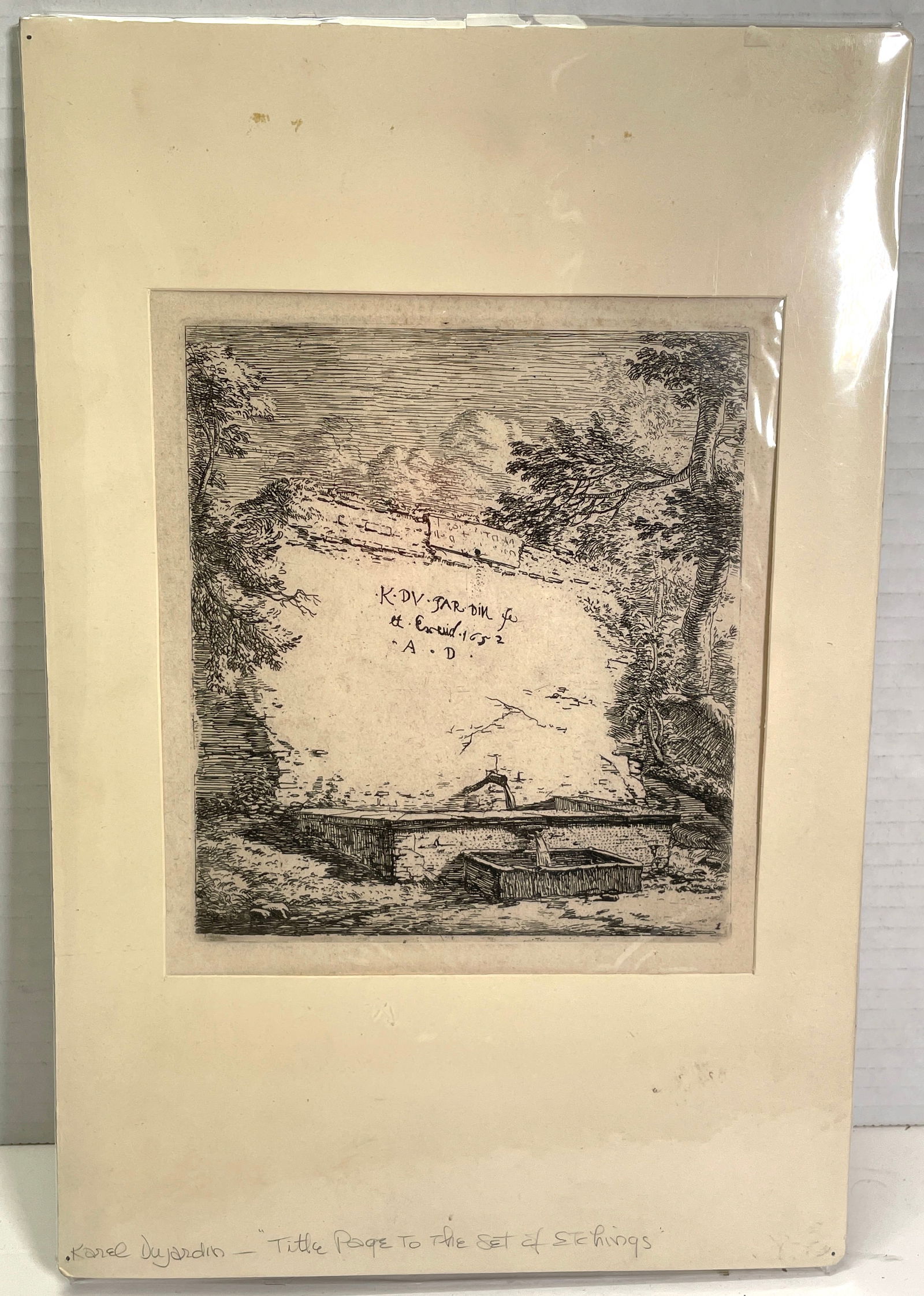 Karel Dujardin - "Title Page to the Set of Etchings" (1 of 4)