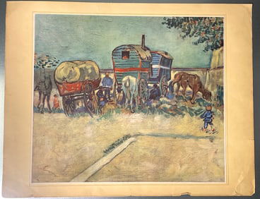 Vincent Van Gogh "Les Roulottes" Print
