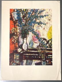 Delphiniums by Sigmund Menkes Print