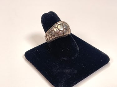 Vintage Tiffany & Co. Sterling Silver Crocodile Ring Size 7.5