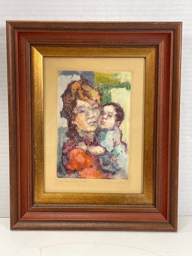 Maternité #16 by Edna Gass Pastel on Paper - Signed/Framed: Maternité #16 by Edna Gass Painting.Maternité translates to "maternity", A beautiful painting from an american artist from Philadelphia. She is known for her impressionist works, which include figur