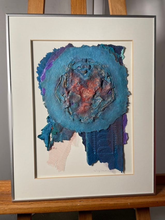 Morning Long Moon by Patricia Inglese - Signed/Framed: Morning Long Moon by Patricia Inglese - Signed/Framed. This is a beautiful piece, one of a kind, made by a local artist from rockland county. This piece is different we've never come across anything