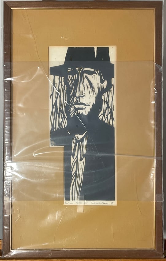 A/ Proof - Poster "Rooted Man" by Constantine Kermes '71 Signed/Framed (1 of 8)