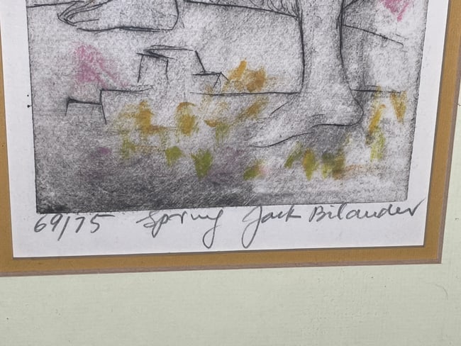 Spring by Jack Bilander 69/75 1958 Etching Signed/Framed - 3