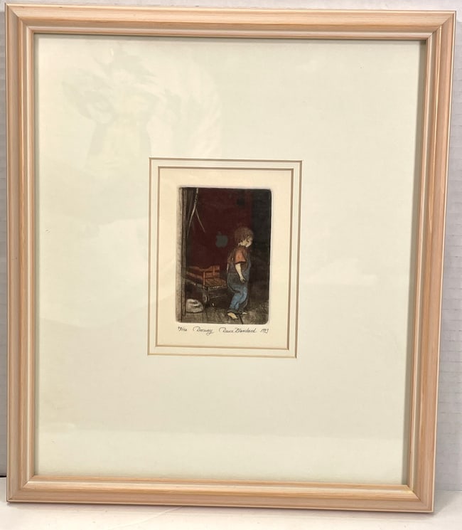Vintage 1993 Doorway by Dawn Blanchard 44/150: Vintage 1993 Doorway by Dawn Blanchard 44/150. This is a nice old etching, it is in great condition for its age. A beautifully made piece of art. Great way to give a neutral feel to a play area or