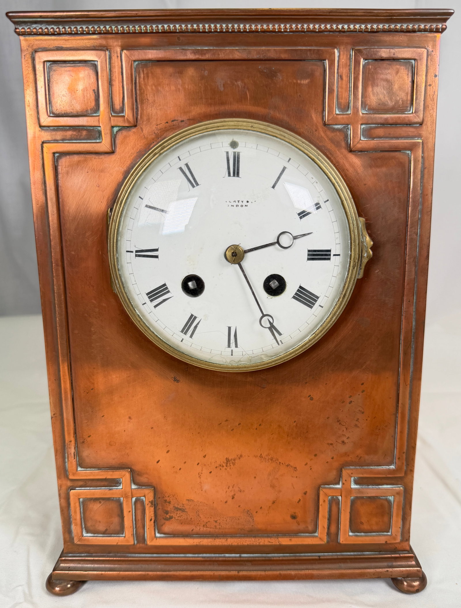 Antique Copper Mantle / Shelf Clock - Working Condition (1 of 12)