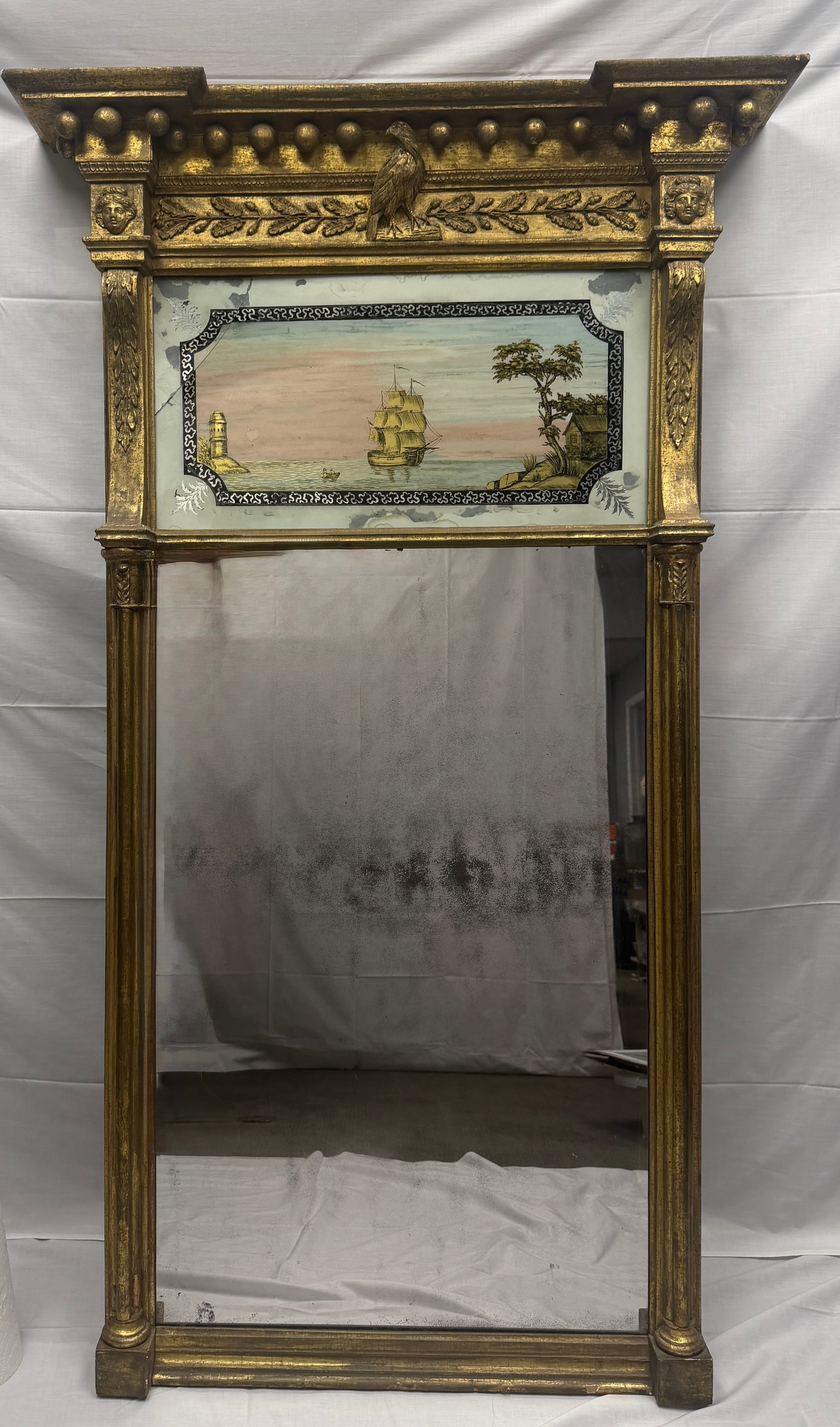 Antique Gilded Wooden Framed Mirror (1 of 20)