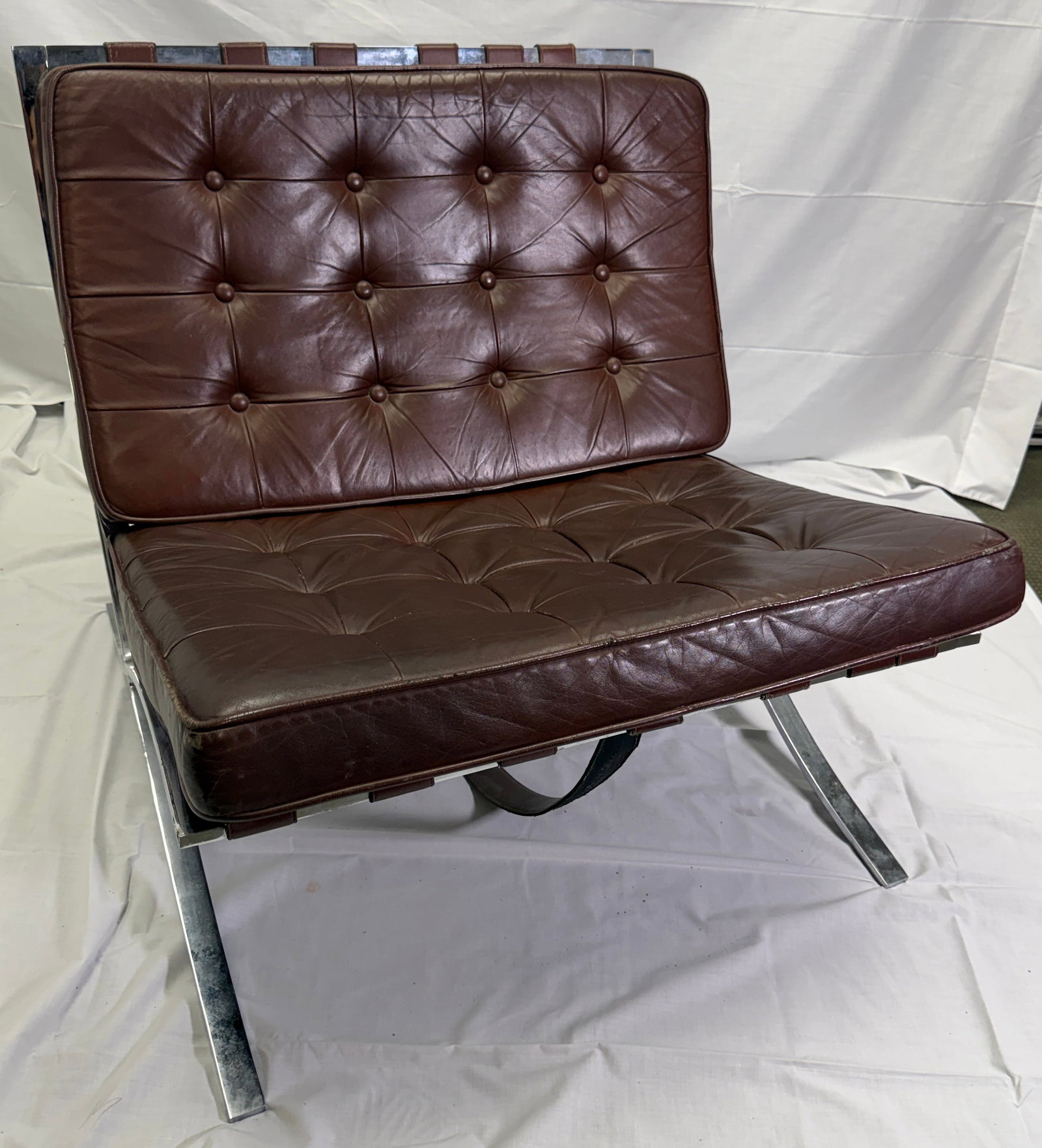 Vintage Knoll Barcelona Chair: Originally created for the king and queen of Spain, the Barcelona Chair (1929) continues to endure as an icon of modernism and master craft. It’s upholstered using a single Spinneybeck cowhide and s