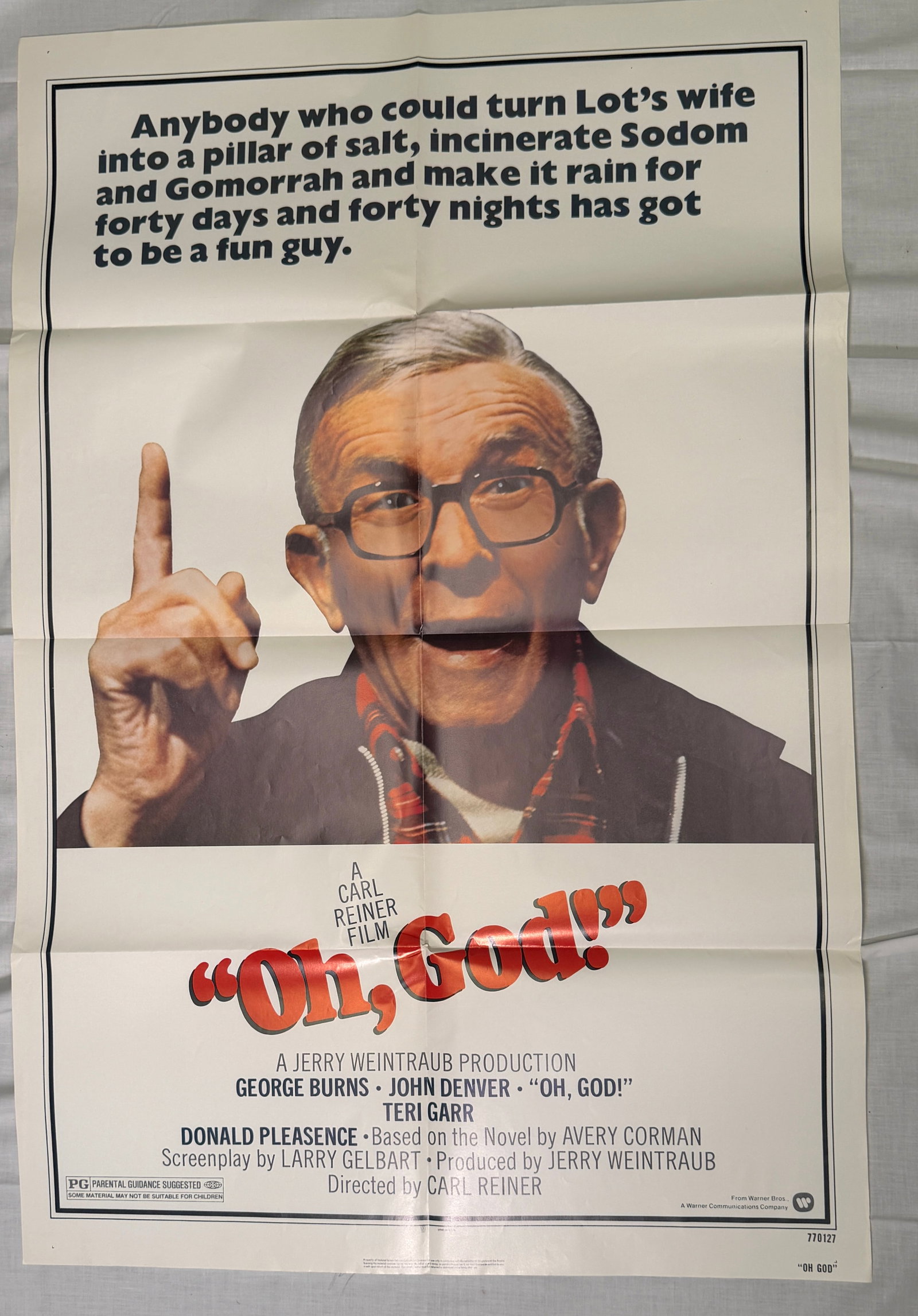 Oh God Movie Poster George Burns John Denver Carl Reiner 1977 (1 of 4)
