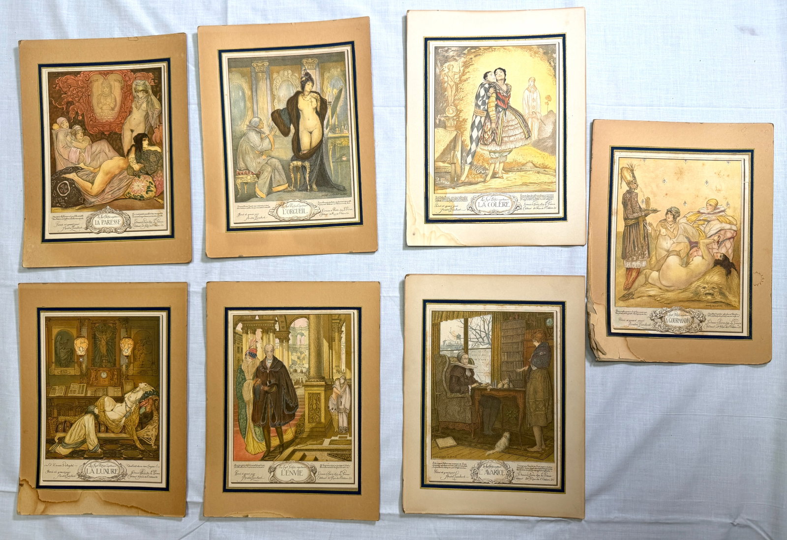 Seven Deadly Sins, 1918 (Série des 7 Pêchés Capitaux) by Andre Lambert (1884-1967) (1 of 16)