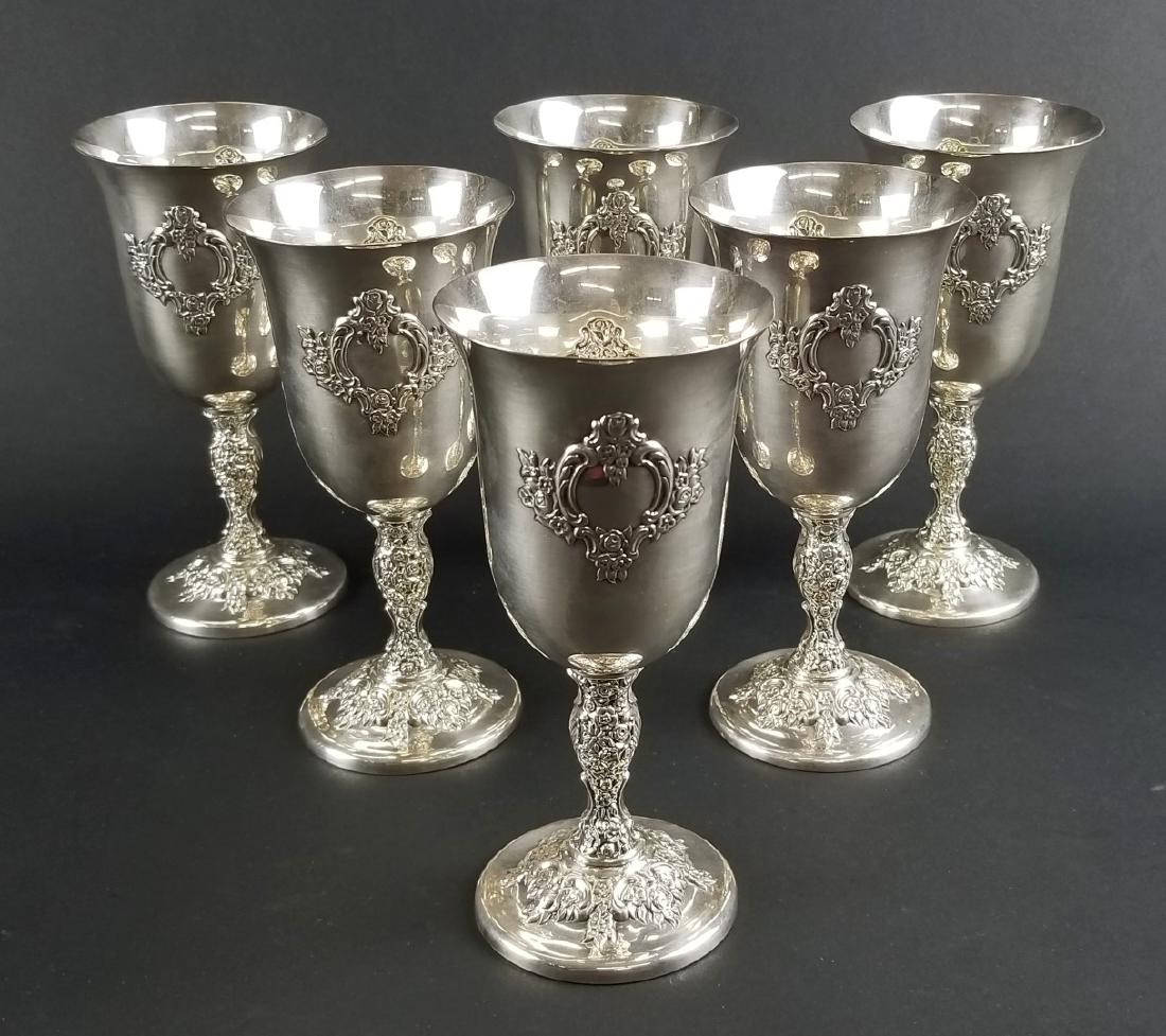Set of 6 Silverplated Cups Countess International Co.: Set of 6 Silverplated Cups Countess International Co. Measures H: 7 1/4"
