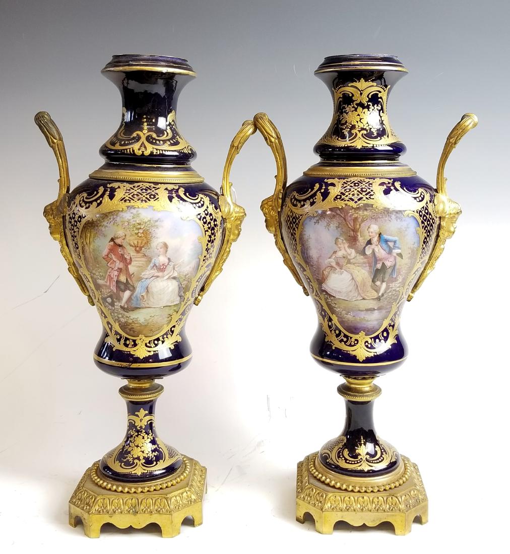 Pair of 19th C. Sevres Vases (1 of 9)