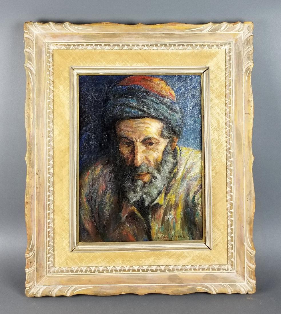 Framed Oil on Canvas of Rabbi Signed (1 of 6)
