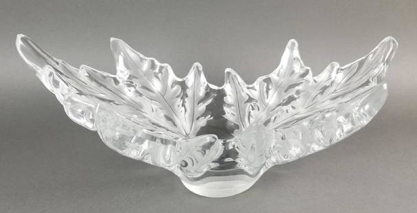 Lalique Champs Elysees Bowl Centerpiece: Lalique Champs Elysees Bowl Centerpiece. Measures H: 7 1/4" W: 17 3/4"