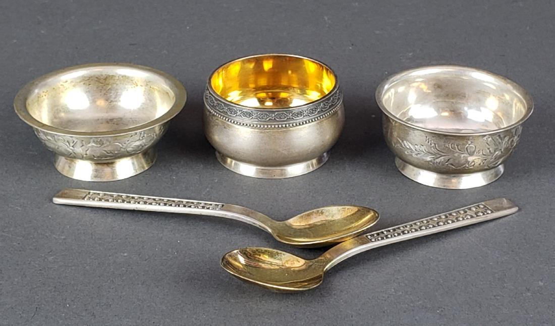 Lot of 5 Pc. Misc Russian 84 Silver Bowls & Spoons (1 of 8)