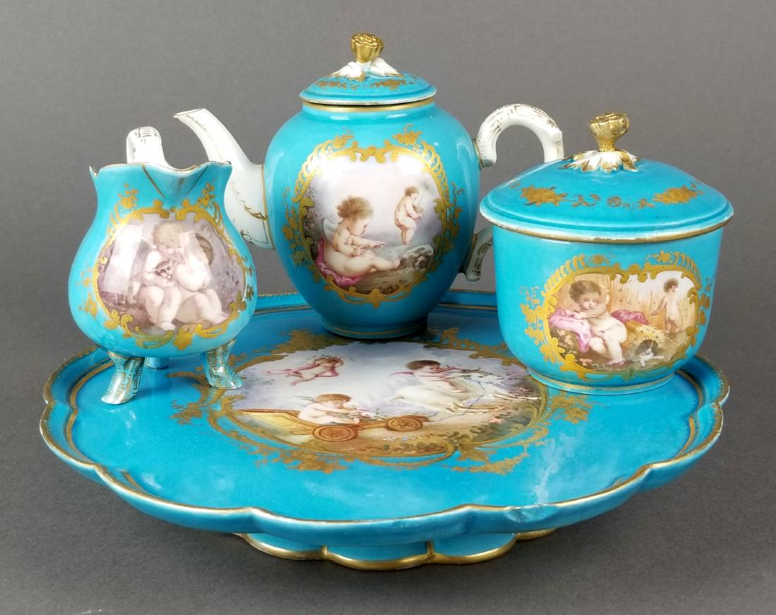 19th C. French Hand Painted Sevres Teaset (1 of 7)