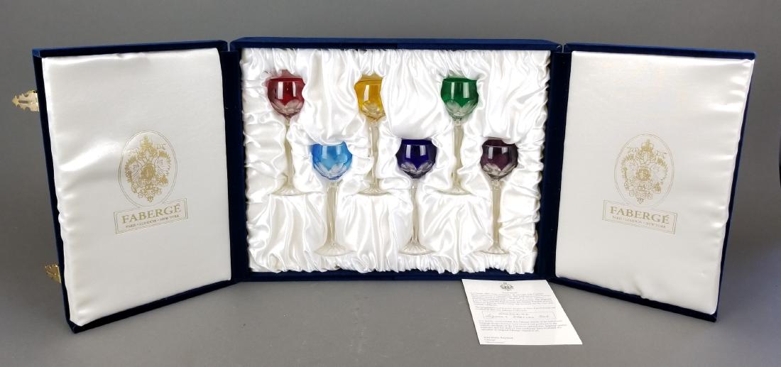 Faberge Set of 6 Multi Colored Glasses (1 of 7)