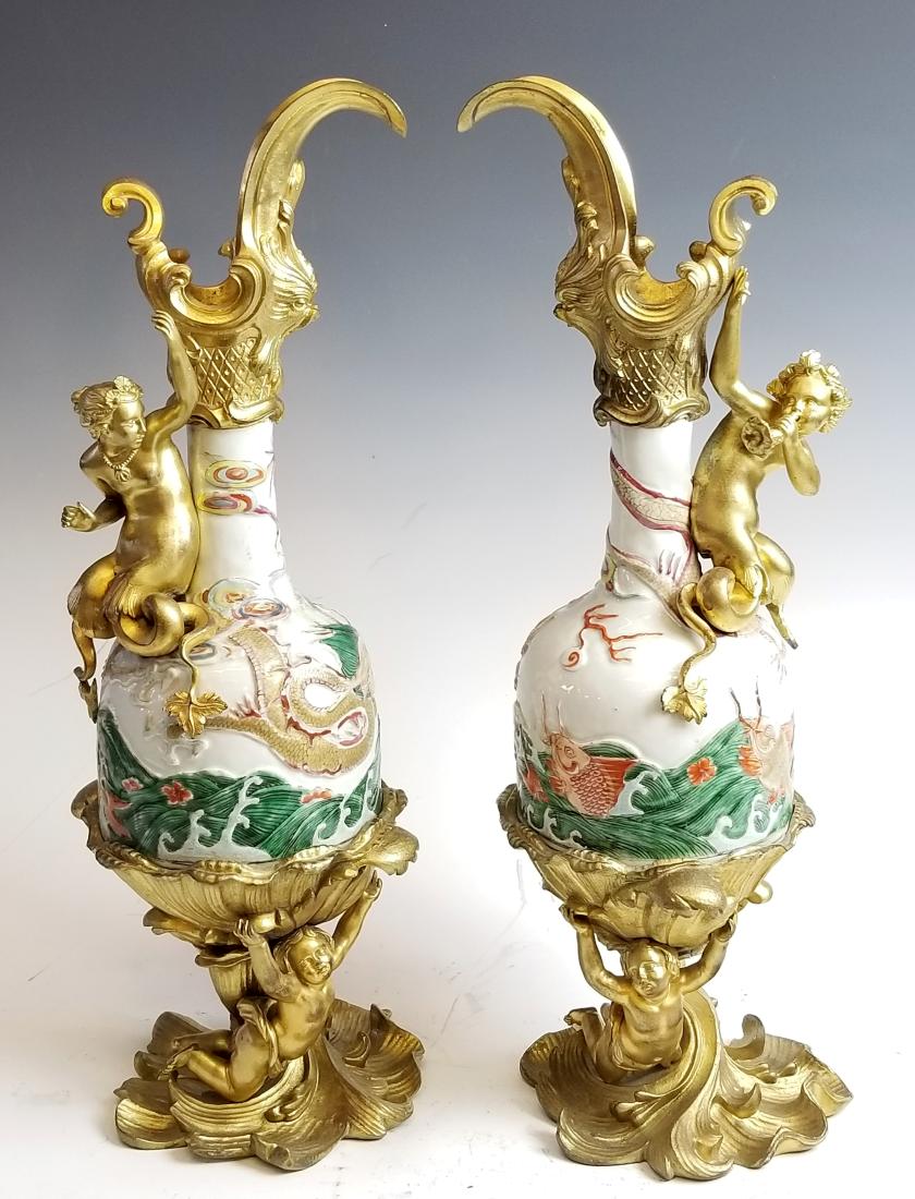 Pair of Magnificent Choiserie Porcelain and Bronze (1 of 9)