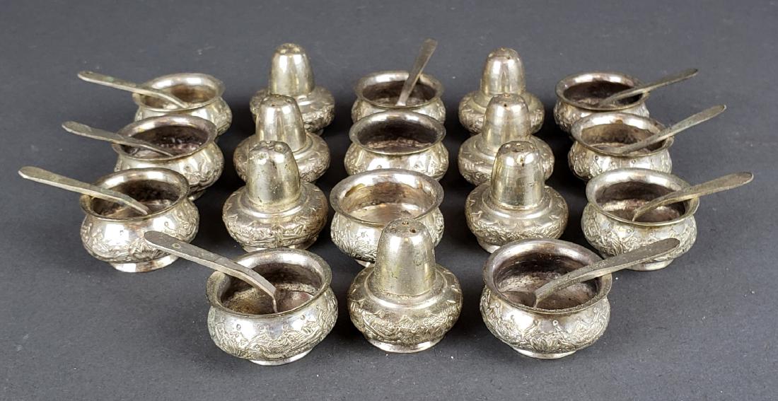 Set of 18 Persian Silver Salts & Pepper Shakers (1 of 3)