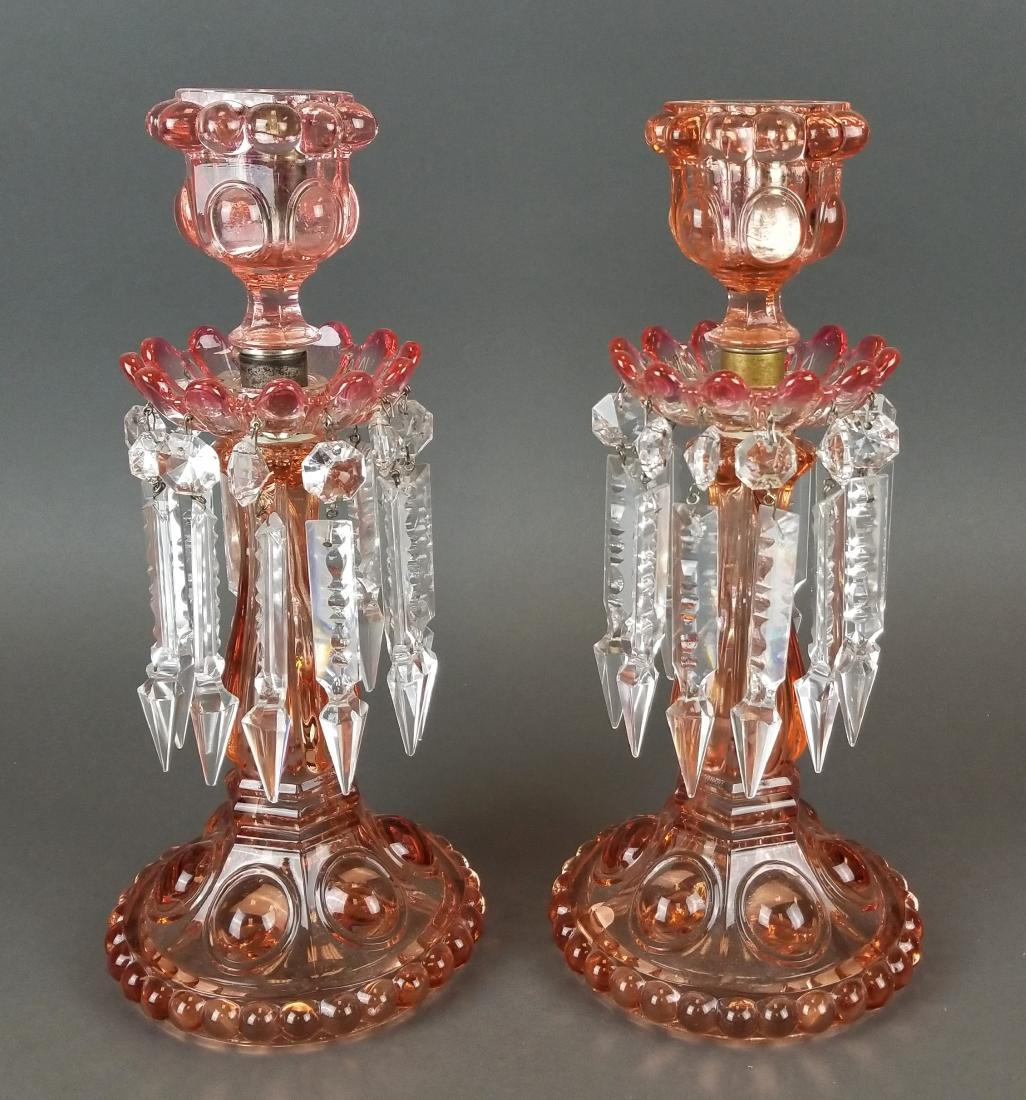 Pair of 19th C. French Baccarat Candlesticks (1 of 5)