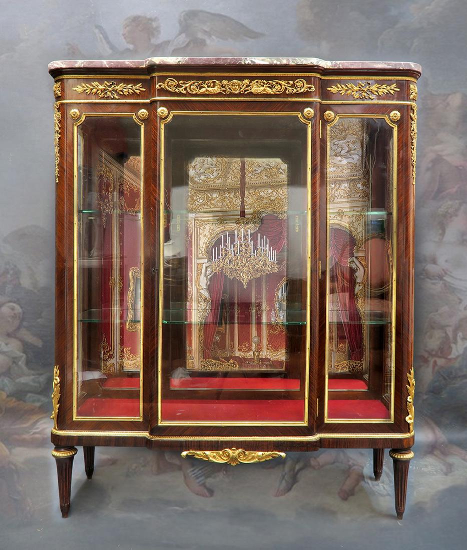 Magnificent F. Linke French Bronze Mounted Vitrine / (1 of 3)