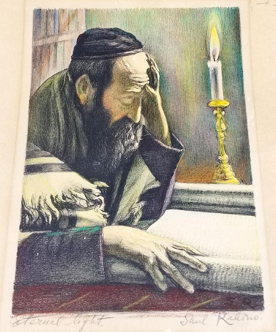 Glosh Pencil on Paper "Rabbi Eternal Light" by Saul (1 of 4)