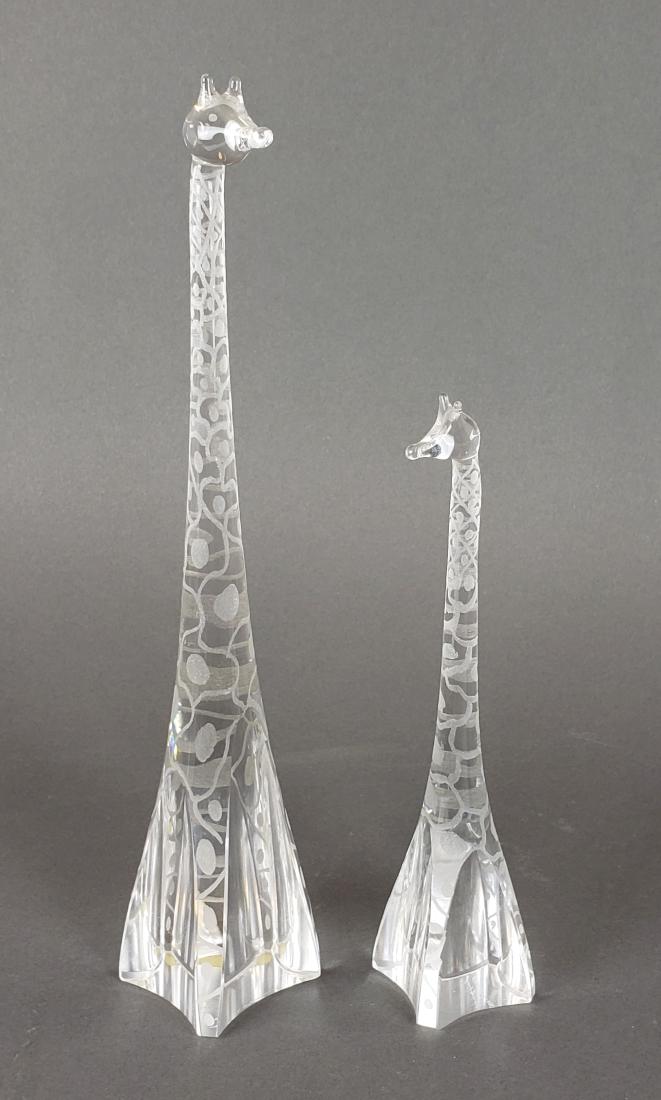 Kosta Boda Crystal Pair of Giraffes (1 of 5)
