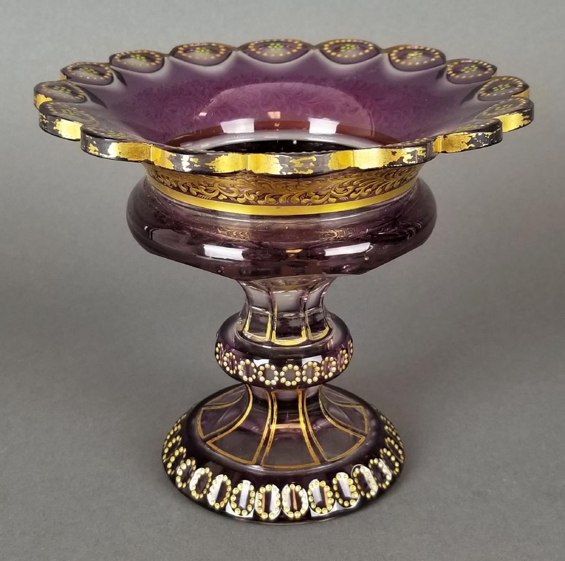 Moser Enamel Cut Crystal Vase (1 of 4)