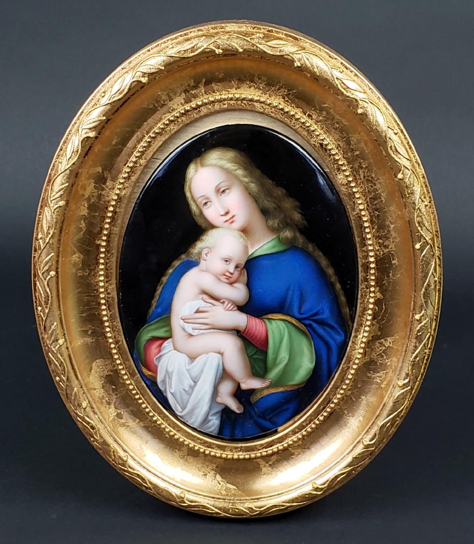19th C. KPM "Madona" Oval Plaque (1 of 3)