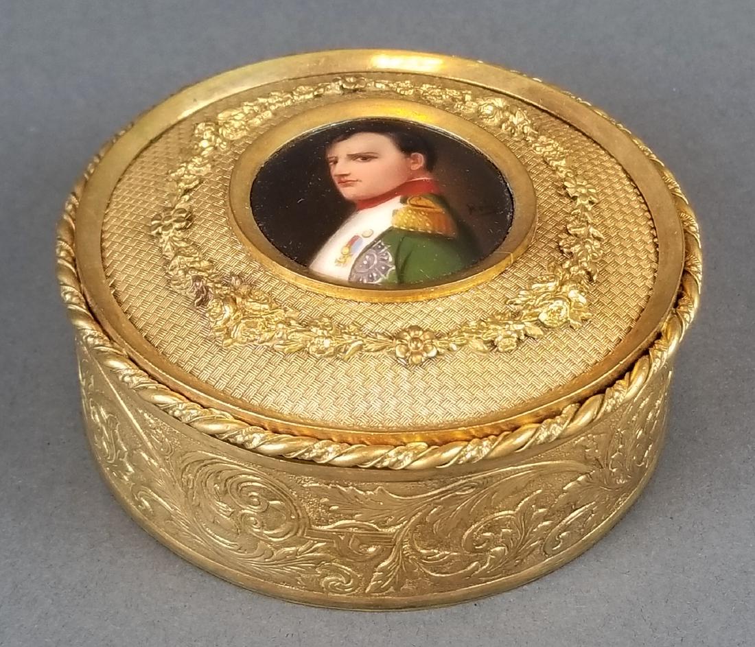 19th C. French Bronze & Enamel Box (1 of 4)